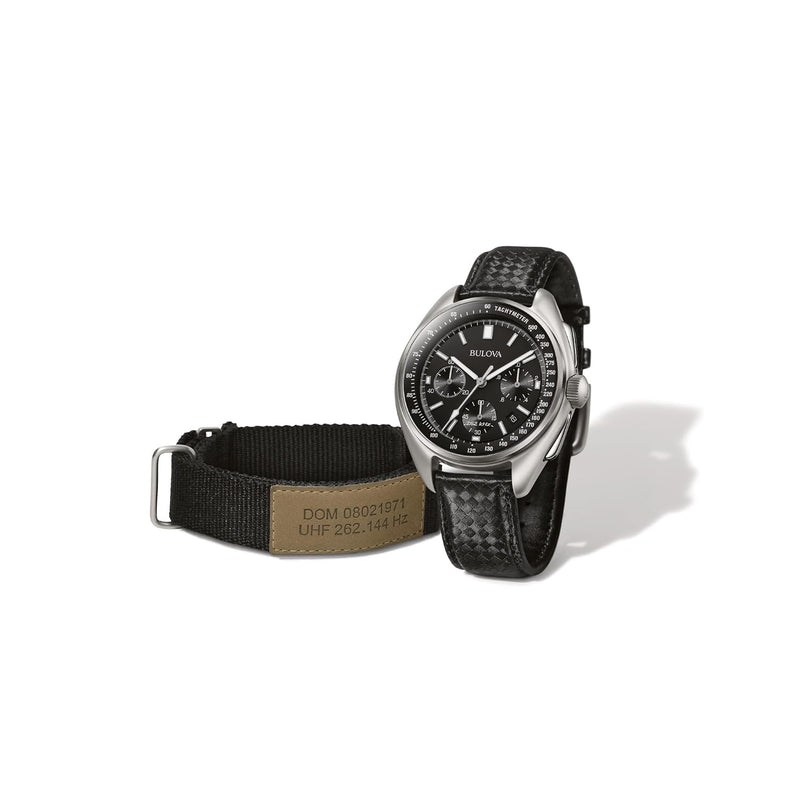 Bulova Archive Lunar Pilot Cronógrafo Set con Correa de Nylon 96B251