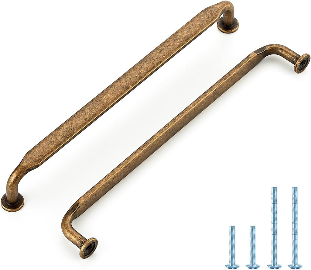 HOME EDIT Antique Brass Solid Cabinet Handles & Pulls 7-1/2 Inch 10 Pack