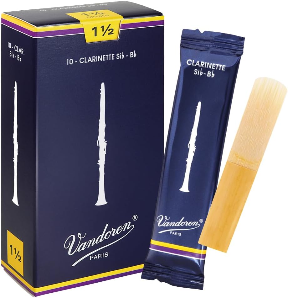 Vandoren CR1015 Bb Clarinet Traditional Reeds Strength 1.5; Box of 10