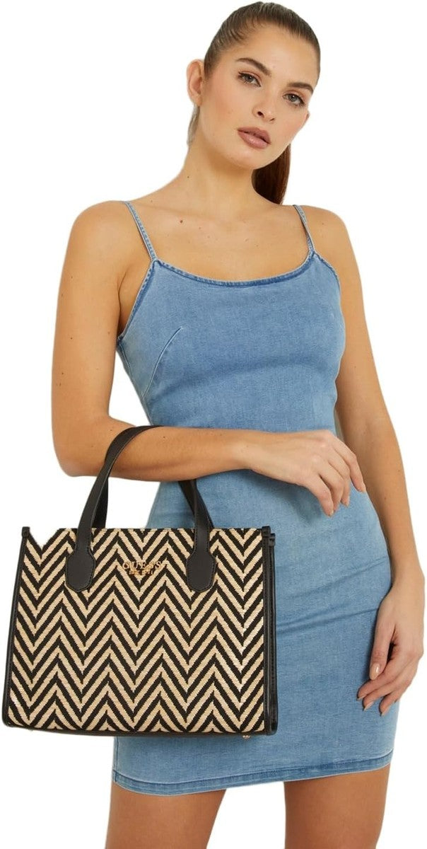 GUESS Silvana Chevron Tote