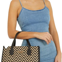 GUESS Silvana Chevron Tote