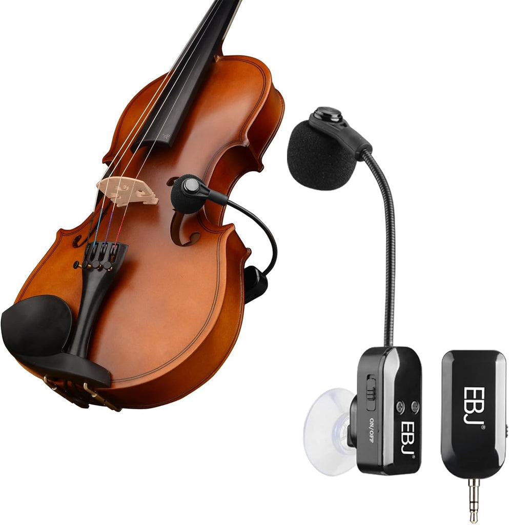 EBJ 2.4G Instrument Microphone Receiver with Detachable Suction Cup for Guitar Violin Cello Accordion Speakers Pickup St