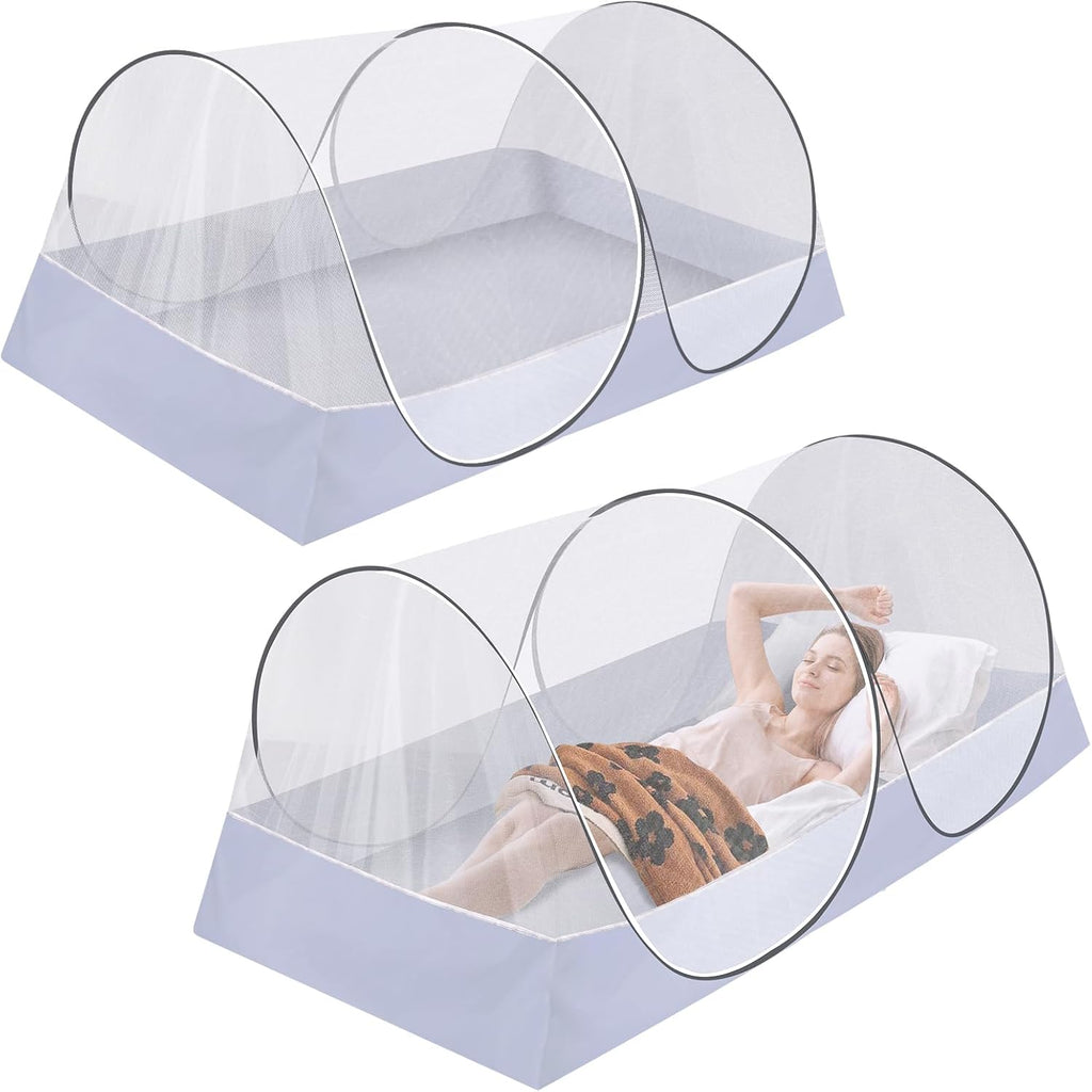 2 Pcs 78 * 41 * 31 Inch Extra Large Pop Up Mosquito Net, Portable Mesh Tent