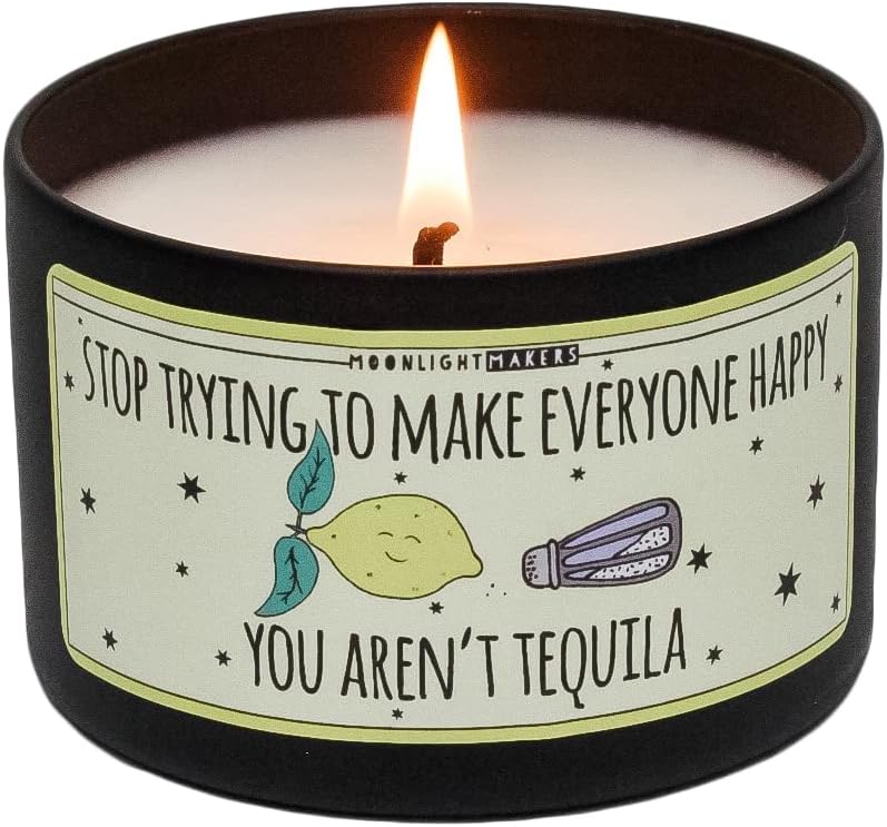 Moonlight Makers Fun Scented Candle - Handmade Soy Wax Candles for Women, Gift for Friends, 25+hr Burn, Non-Toxic - 8oz,