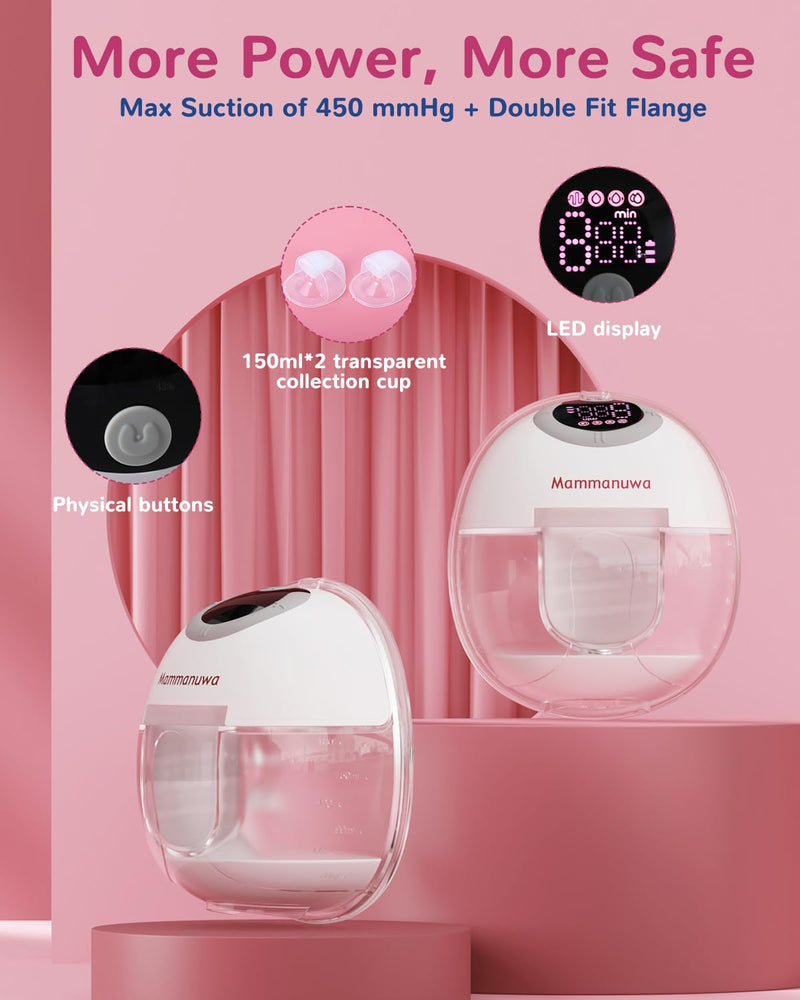 Mammanuwa S32 Extractor de Leche Eléctrico Manos Libres 4 Modos