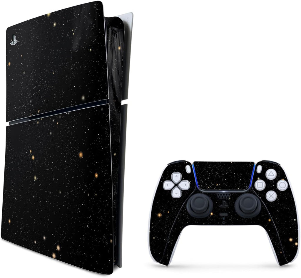 MightySkins Skin Compatible with Playstation 5 Slim Digital Edition Bundle - Deep Space | Protective, Durable, and Uniqu