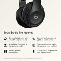 Beats Studio Pro - Negro — Audífonos over-ear premium con ANC, hasta 40h