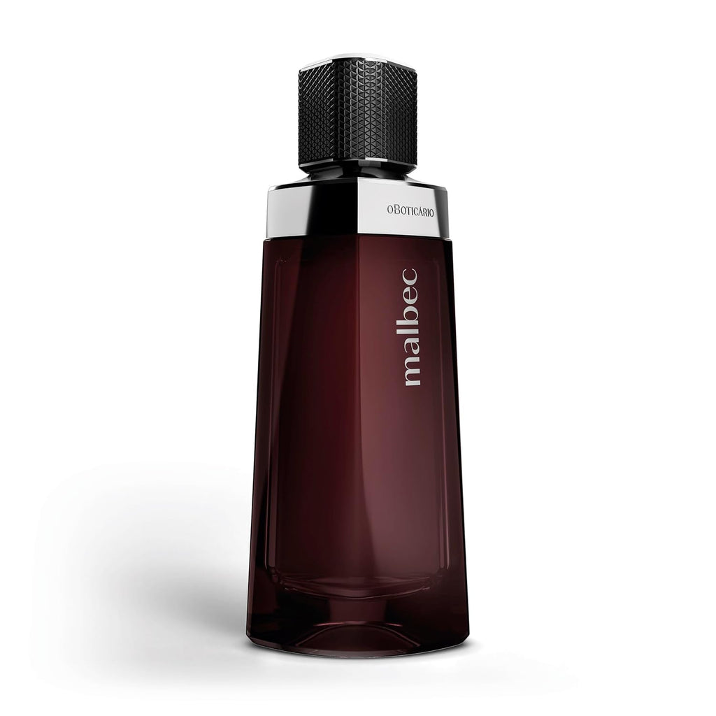 Malbec O Boticário Classic Eau de Toilette - Long-Lasting Cologne for Men - Unique French Oak Barrel-Aged Red Wine & Woody Amber Scent - Premium Mens Fragrance - Citrus, Amber & Vanilla - 3.4 oz