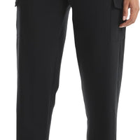Women's Lightweight Cargo Capri Hiking Pants(Dark Black,M)