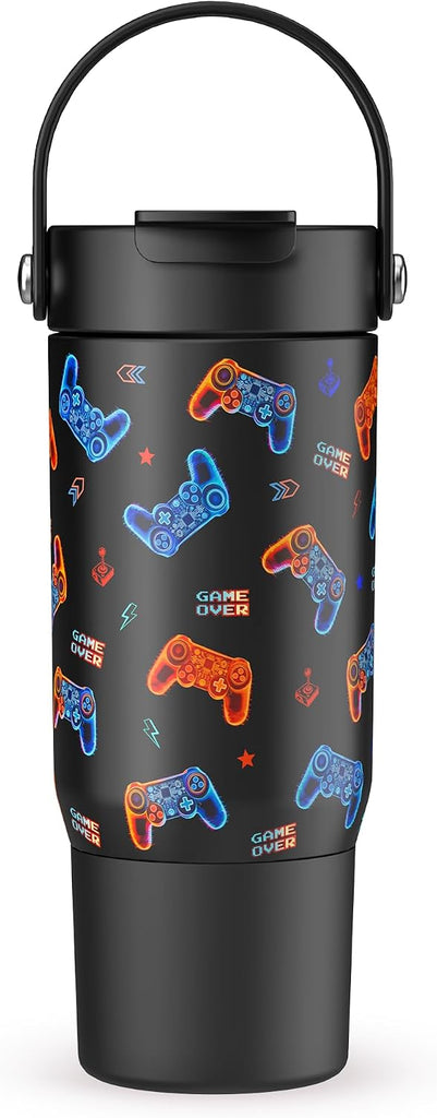 Similove Kids Insulated Tumbler with Lid & Straw, 20 Oz Water Bottle