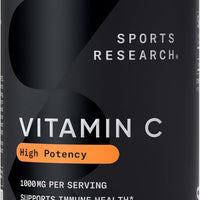 Sports Research® High Potency Vitamin C 1000mg, 240 Count Veggie Capsules