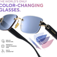 Gafas de sol Aura que cambian de color: 4 colores de lentes, control táctil