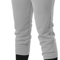 Alleson Athletic Fastpitch Softball Pants for Women. Low Rise Double Knit Grey Softball Pants with Belt Loop (Style 605P
