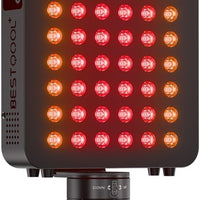 BestQool Panel de terapia de luz roja, terapia de luz infrarroja de 6 longitudes de onda con soporte, FSA-HSA Elite Grade 60 LED terapia de luz roja de doble chip para cuerpo, cara, lámpara de luz inf