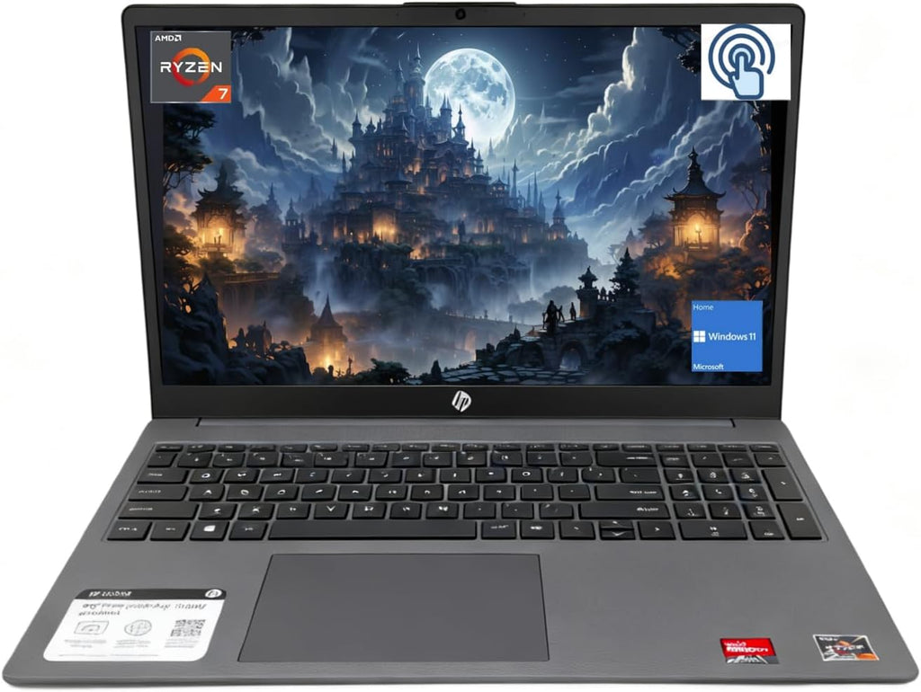 HP 15.6 inch Business Laptop, FHD Touchscreen Display, AMD Ryzen 7 5825U, 16 GB RAM, 512 GB SSD, AMD Radeon Graphics, Wi