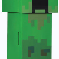 Minecraft Legends Creeper Mini Fridge – 12 Can 8L Portable Cooler with LED Lights, AC/DC Power & Removable Shelves for Gaming Rooms, Dorms & Offices