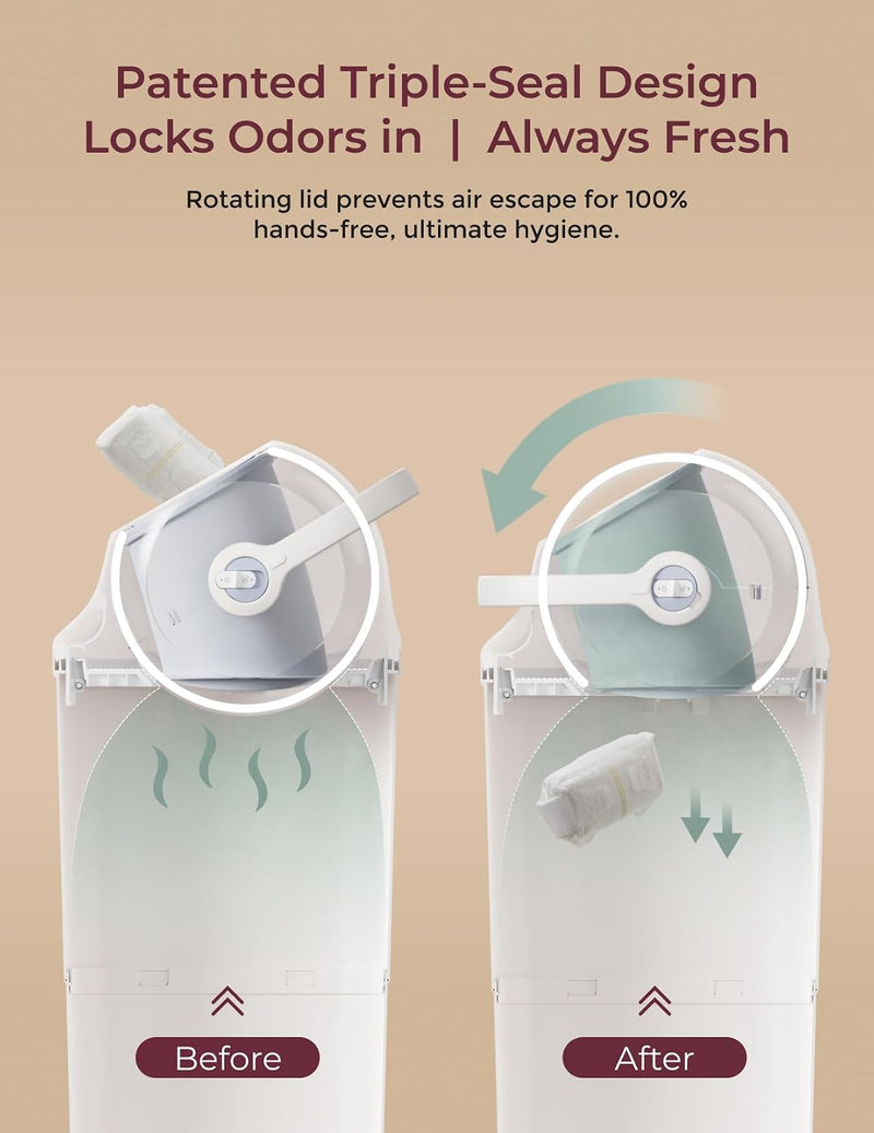 Momcozy Cubo para Pañales con Control de Olores