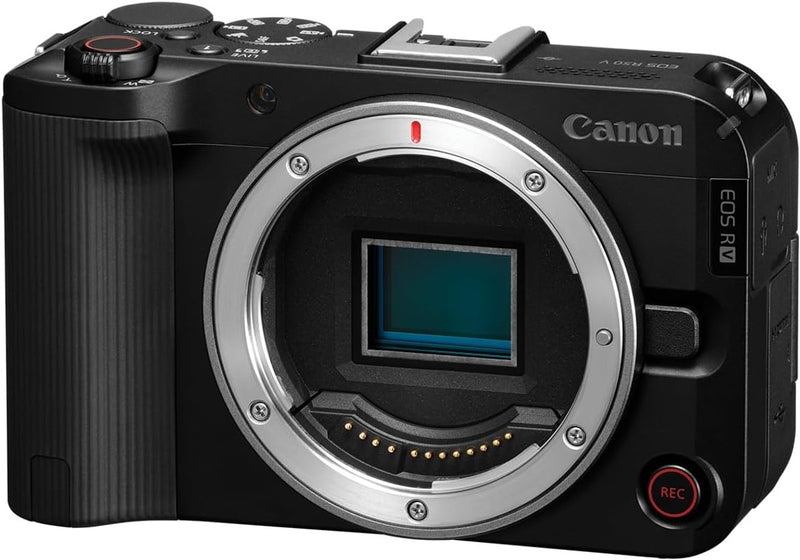 Canon EOS R50 V Mirrorless Camera with RF-S14-30mm F4-6.3 is STM PZ Lens, APS-C Sensor, 24.2 Megapixels, Ultra-Wide Zoom, Fast Autofocus, Vlogging and Live Streaming Kit for Content Creators, Black