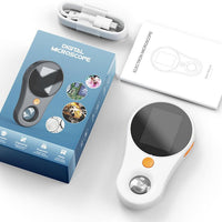 Culnflun Digital Microscope, USB Portable Handheld 2.0 Inch IPS Screen Microscope, 8 LED Lights, 500X Magnification Comp