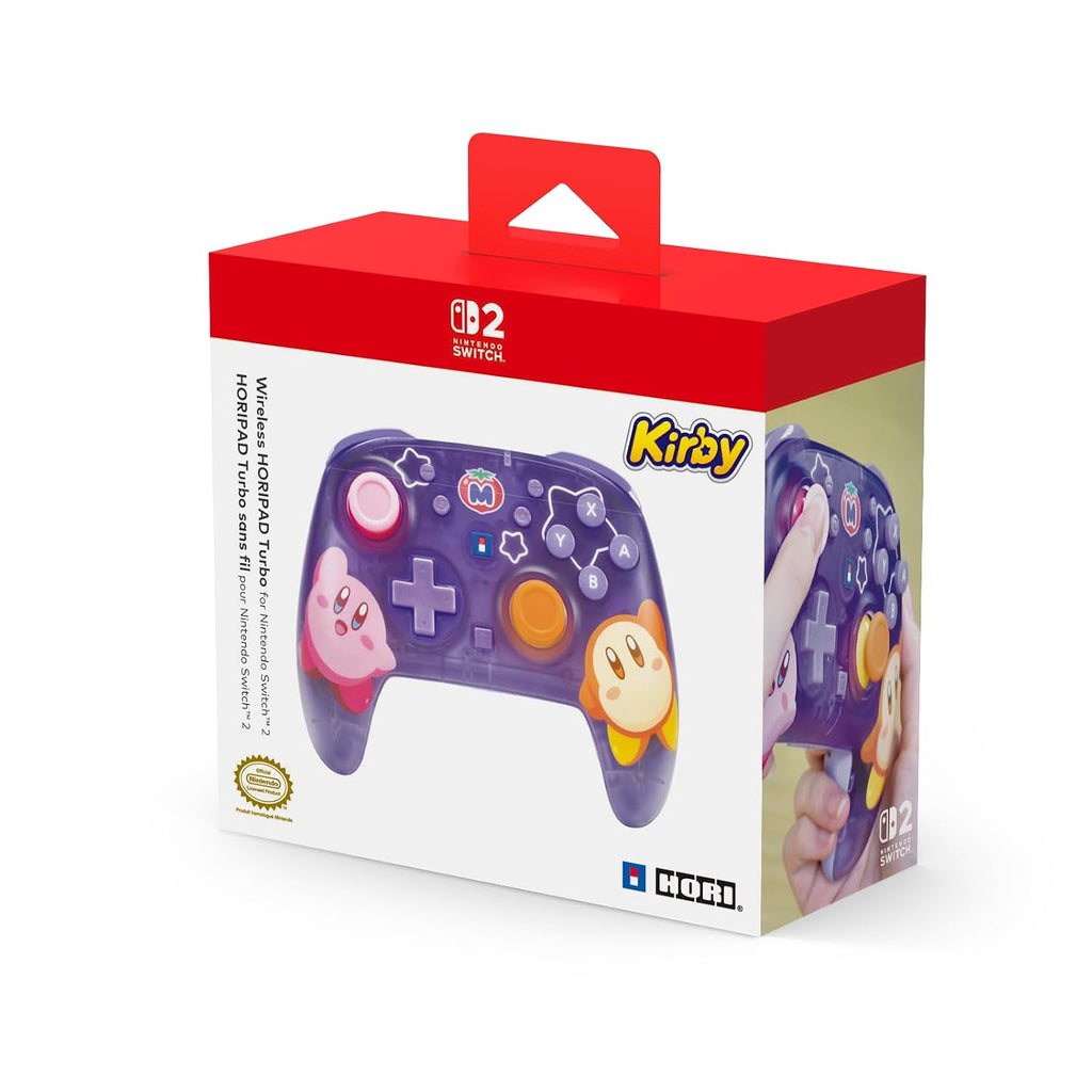 HORI Wireless HORIPAD Turbo (Kirby & Waddle Dee) for Nintendo Switch 2 - Wireless Handheld Controller - Officially Licensed by Nintendo®