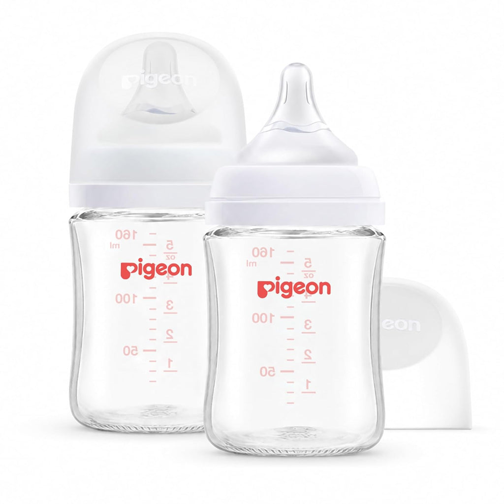 Pigeon Biberones de Vidrio Boca Ancha 5.4 oz Pack de 2