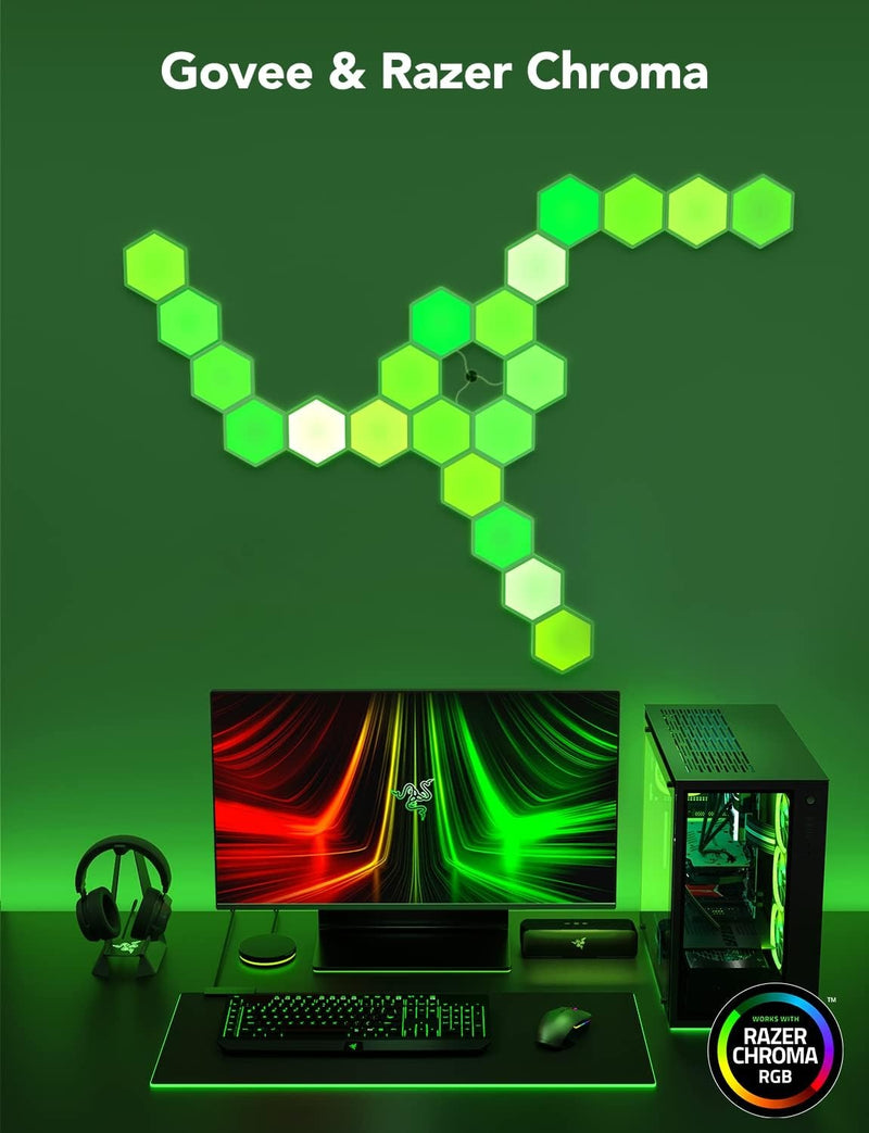 Govee Glide Hexa Light Panels, RGBIC Hexagon LED Wall Lights