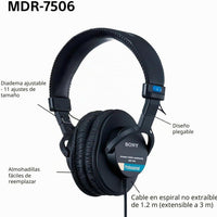 🎧✨ Escucha cada detalle como un profesional con Sony MDR-7506