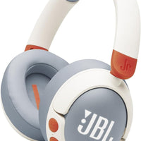 JBL Junior 470NC - Wireless Over-Ear Noise Cancelling Kids Headphones with JBL Safe Sound (<85dB), Fit for Kids, Parental Control with Customizable Volume & Playtime and 50Hr Battery Life (White)
