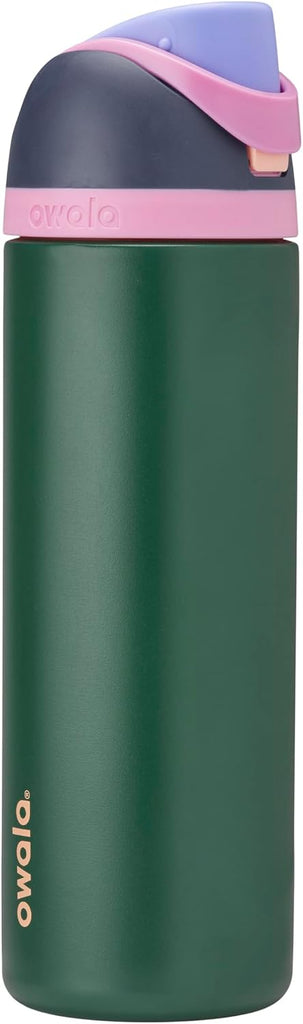 Owala FreeSip Stainless Steel Water Bottle 24 oz Blue/Green (Forest Fairy)