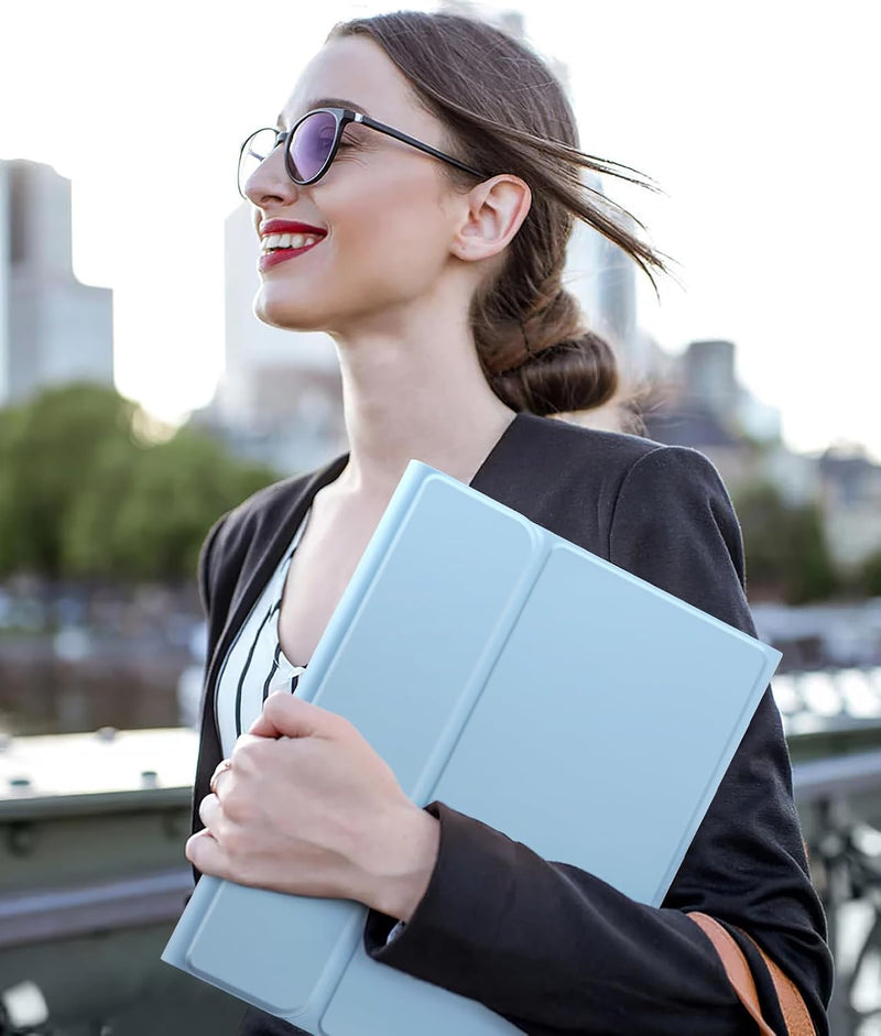 Funda con Teclado Harvopu para iPad 11" (A16) / iPad 10.ª Gen - Celeste