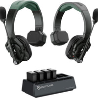 Hollyland Solidcom SE PRO 2-Users ENC Noise Cancellation Wireless Intercom Headset System 1312ft Team Communication with