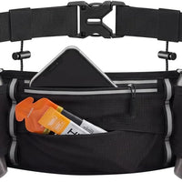 UTOBEST Running Hydration Belt with 2 Soft Flasks, 6-Pocket Waist Pack B5