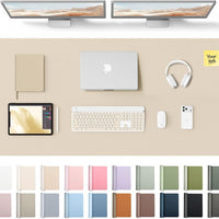 YSAGi Leather Desk Pad Protector, Office Desk Mat, Large Mouse Pad, Non-Slip PU Leather Desk Blotter, Laptop Desk Pad, W