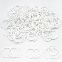 Semrien 120 Pcs Plastic Binder Rings Loose Leaf Book Rings, 1-1/2", White