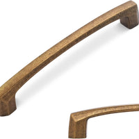 BUKOBYHE 10 Pack 5 Inch(128mm) Kitchen Cabinet Handles Antique Brass Cabinet Pulls Vintage Drawer Pulls Aged Kitchen Har
