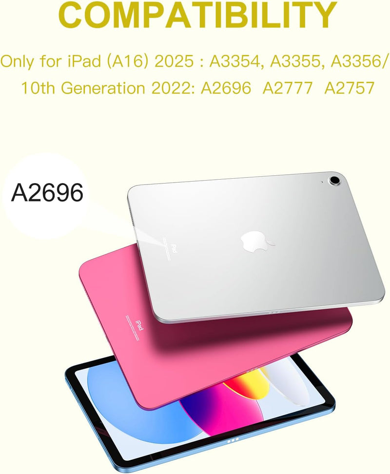 Funda con Teclado Harvopu para iPad 11" (A16) / iPad 10.ª Gen - Amarillo