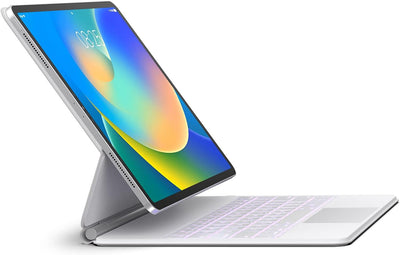 Funda con Teclado runelk para iPad Air 11" (M4/M3/M2) y Pro 11" - Blanco
