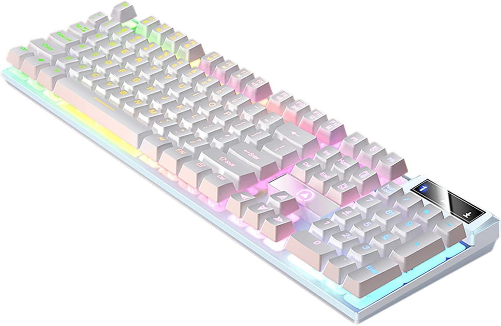 Lovskoo Wired Floating Mechanical RGB Backlit Gaming Keyboard