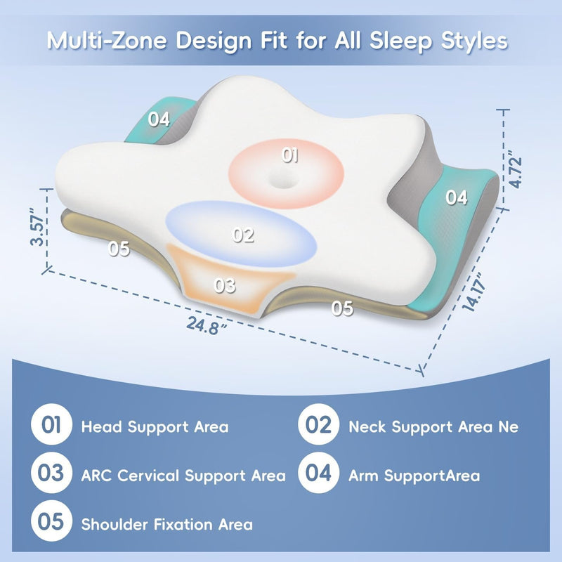 Missleep Cervical Neck Pillow,Memory Foam Pillows