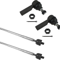 TRQ Inner and Outer Driver and Passenger Side Tie Rod Set 4 Piece