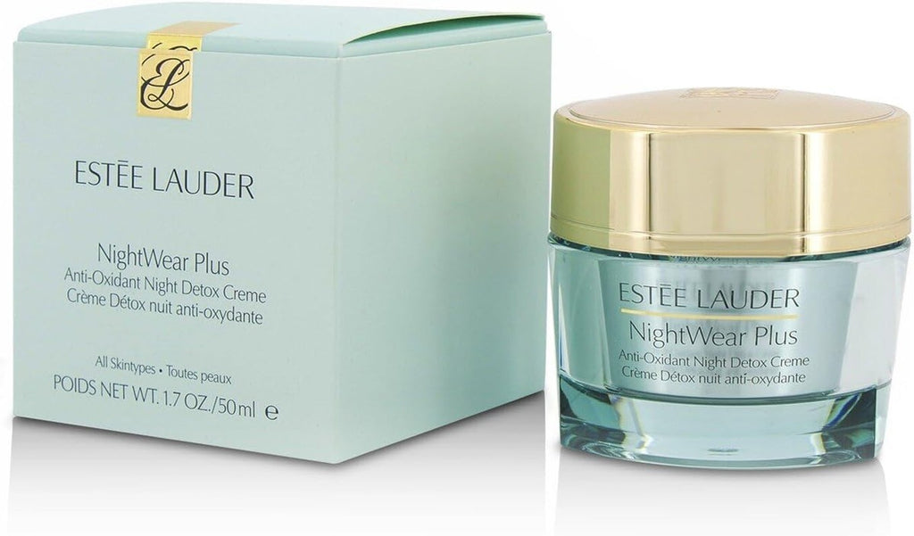 Estée Lauder NightWear Plus Anti-Oxidant Night Detox Cream Face Moisturizer for Anti Aging, 1.7 Ounce