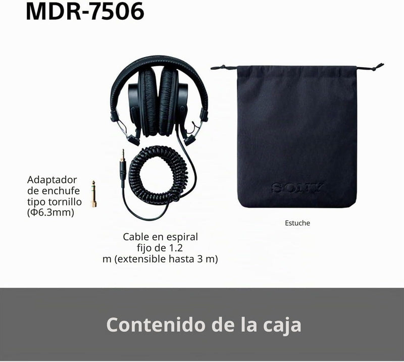 🎧✨ Escucha cada detalle como un profesional con Sony MDR-7506