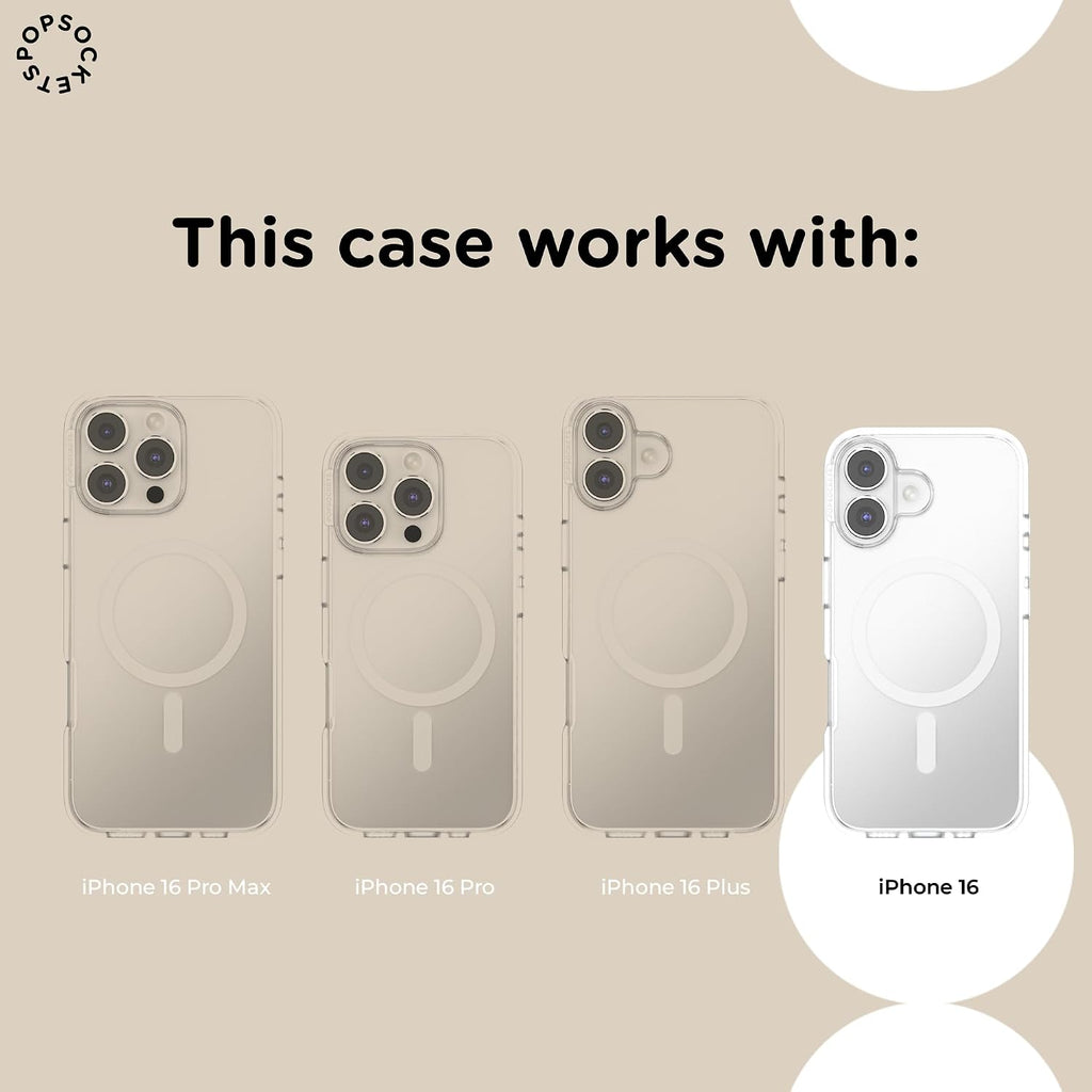 PopSockets iPhone 16 Phone Case with MagSafe, Wireless Charging Compatible, Disney - Boho Wildflowers Maroon