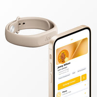 dot. Band - Digital Business Card Wristband - Tap Compatible with iPhone & Android (Sand)