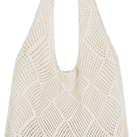 Sightor Crochet Tote Bag, Mesh Beach Bag Knit Summer Hobo Bag for Women