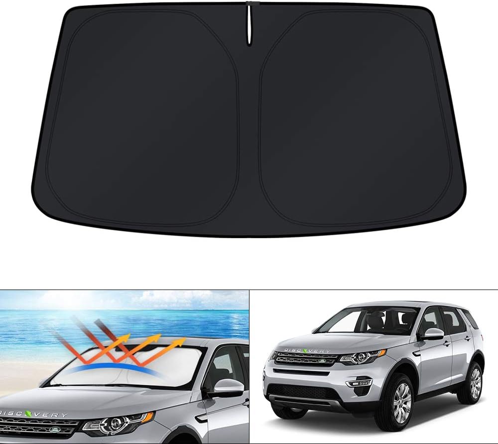 KUST Windshield Sun Shade for Land Rover Discovery Sport 2014-2019 Accessories Custom Fit Sunshade Foldable Window Sun V
