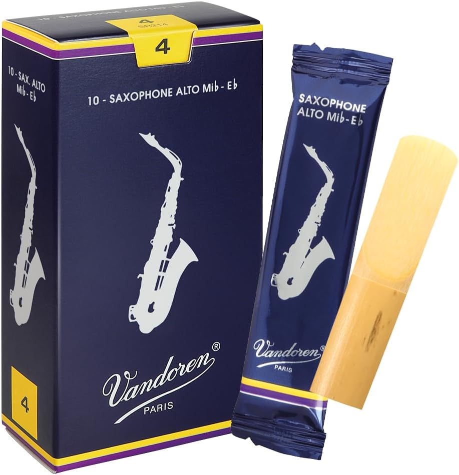 Vandoren SR214 Alto Sax Traditional Reeds Strength 4; Box of 10