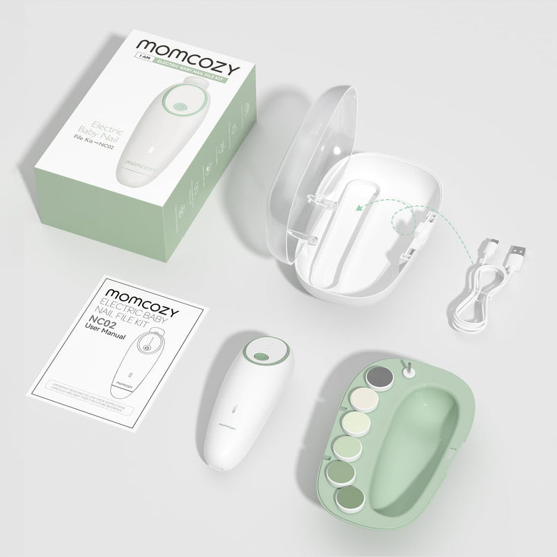 Momcozy Lima Eléctrica de Uñas para Bebé con Luz Nocturna