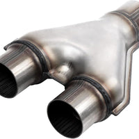 Exhaust Y Pipe 2.25" Inlet, A-KARCK Stainless Steel 2" Outlet 10" Long Y Pipe Withstands High Temperatures