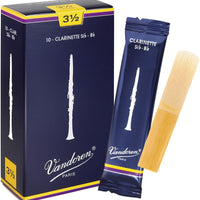 Vandoren CR1035 Bb Clarinet Traditional Reeds Strength 3.5; Box of 10
